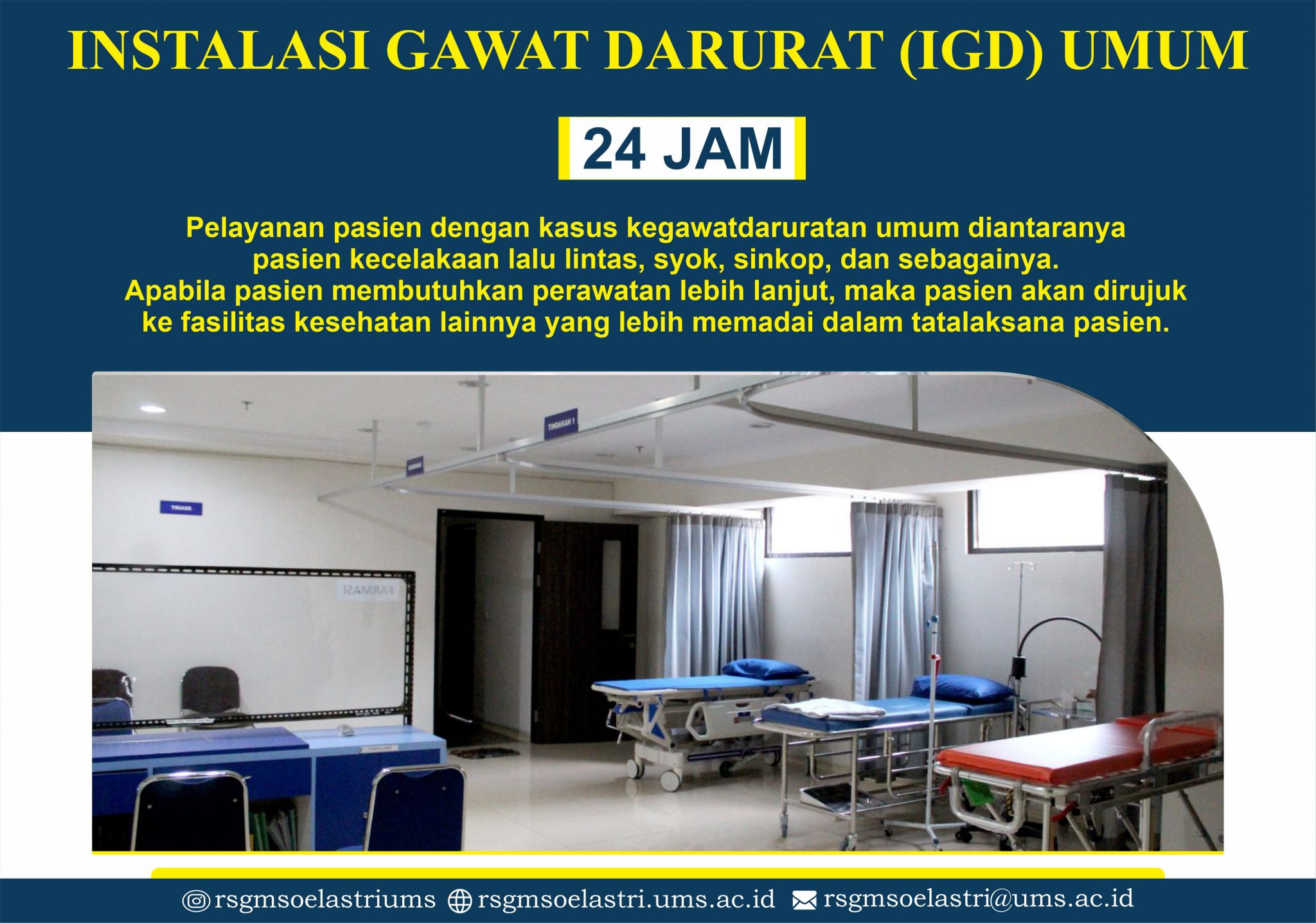 Instalasi Gawat Darurat (IGD) 24 Jam – RSGM Soelastri