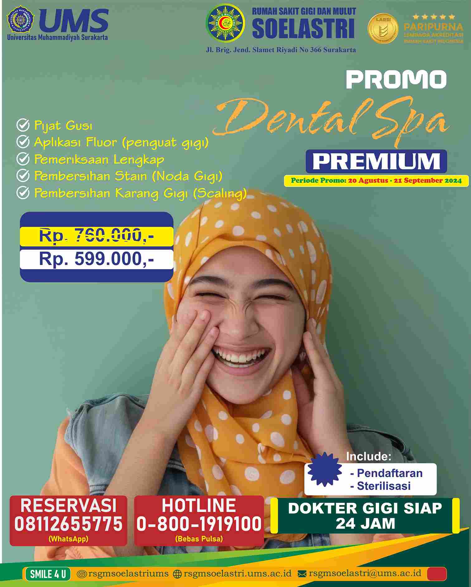 Read more about the article Promo Dental Spa (PREMIUM)