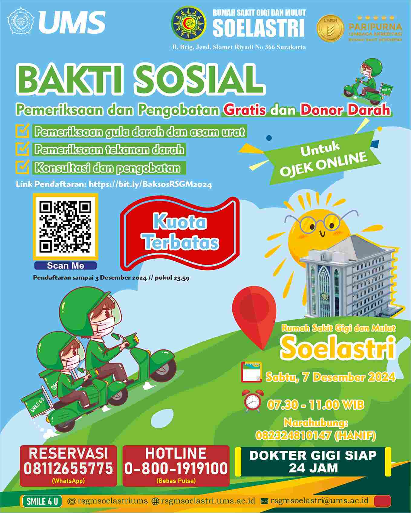 Read more about the article Bakti Sosial Pemeriksaan & Pengobatan Gratis serta Donor Darah