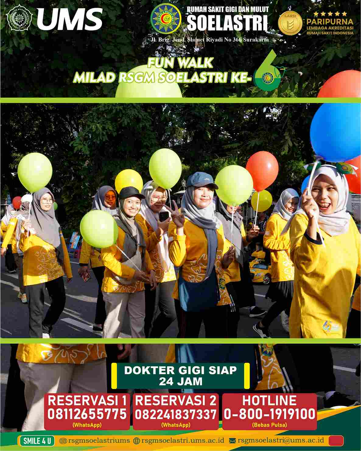 Read more about the article Jalan Sehat Rumah Sakit Gigi dan Mulut Soelastri