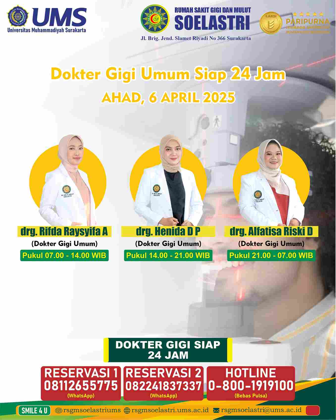 Read more about the article Dokter Gigi Umum SIAP 24 JAM