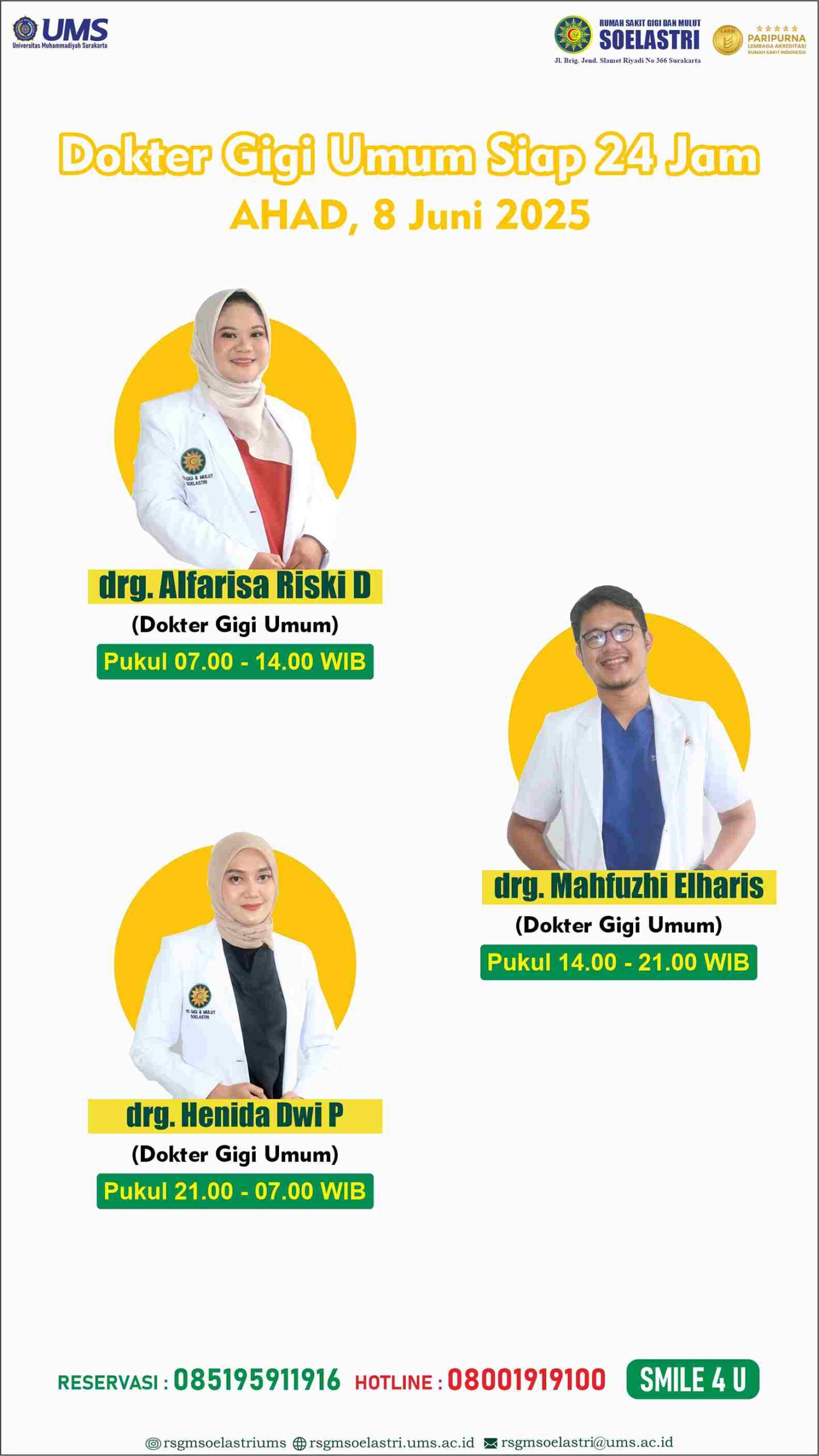 Read more about the article Dokter Gigi 24 Jam Rumah Sakit Gigi dan Mulut Soelastri