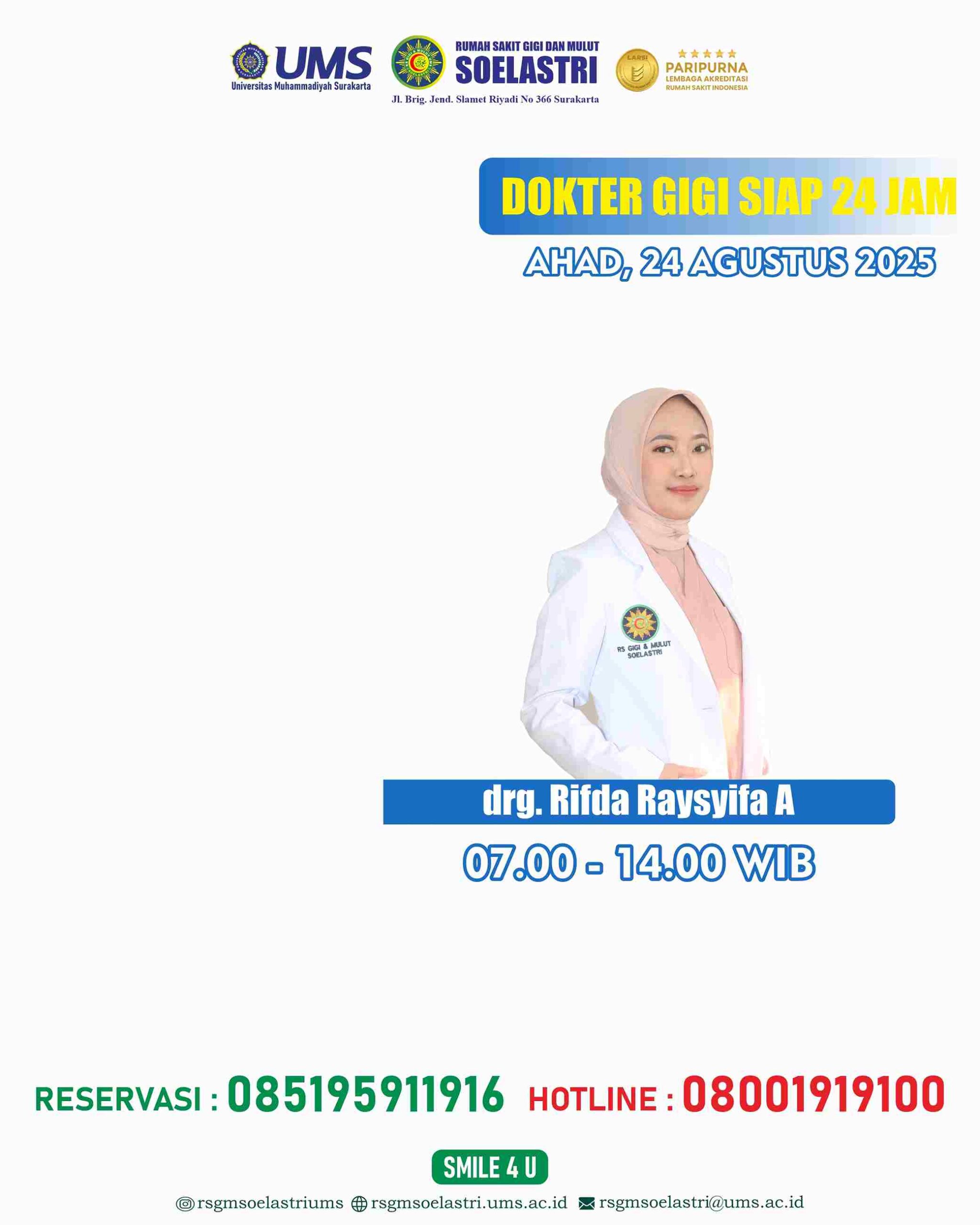 Read more about the article DOKTER GIGI SIAP 24 JAM