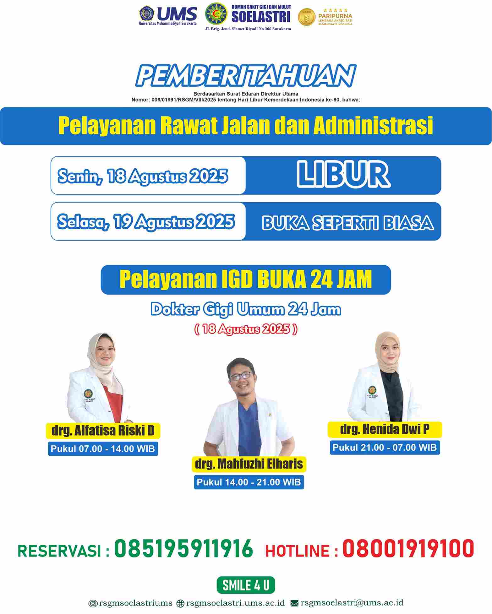 Read more about the article DOKTER GIGI SIAP 24 JAM